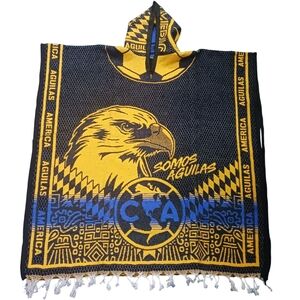 Club America Hooded Poncho with Eagle On Front And Club Logo On Back